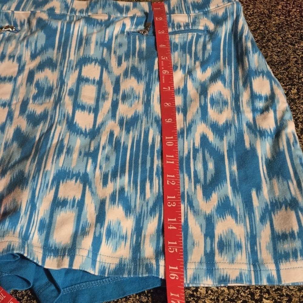 Jones New York Sport Women's Size L Golf Tennis Skort Teal Blue & White 2 pocket - Picture 14 of 16